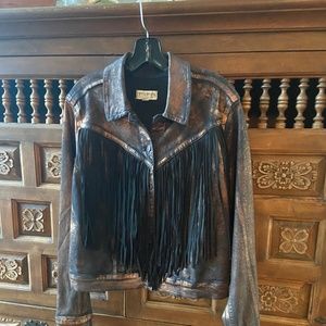 Idyllwind Miranda Lambert Western Faux Leather Fringe Jacket Size Medium